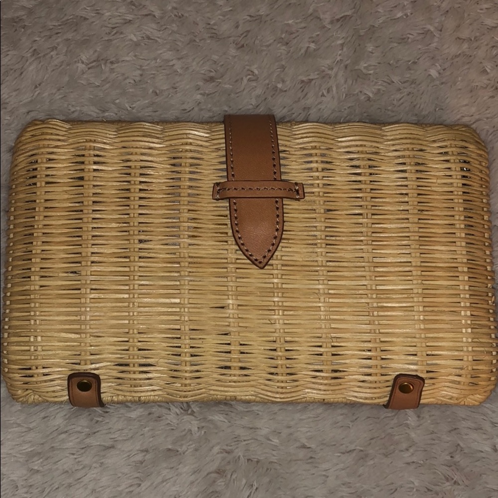J. Crew Wicker Clutch